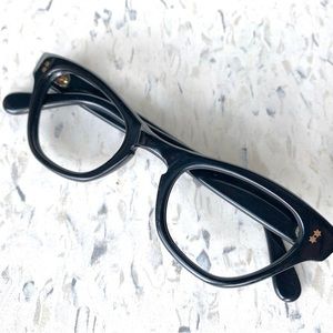 44-24-140 French Tapered Square Horn Rim Cat Eye Eyeglass 50s Vintage NOS Frames